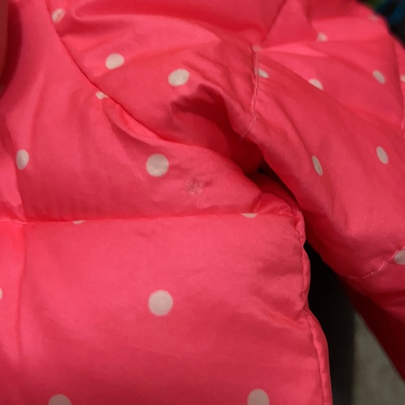 GAP Fluorescent Pink & White Spotted Puffer Coat - Picture 8 of 9